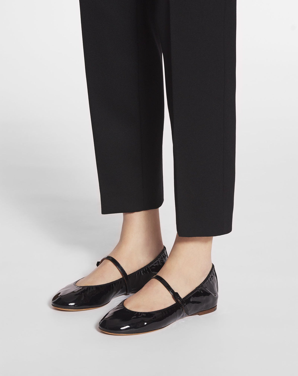 Ballerines à bloucle en cuir - Noir