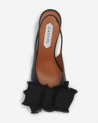 Slingback a talon et noeud 35mm - Noir