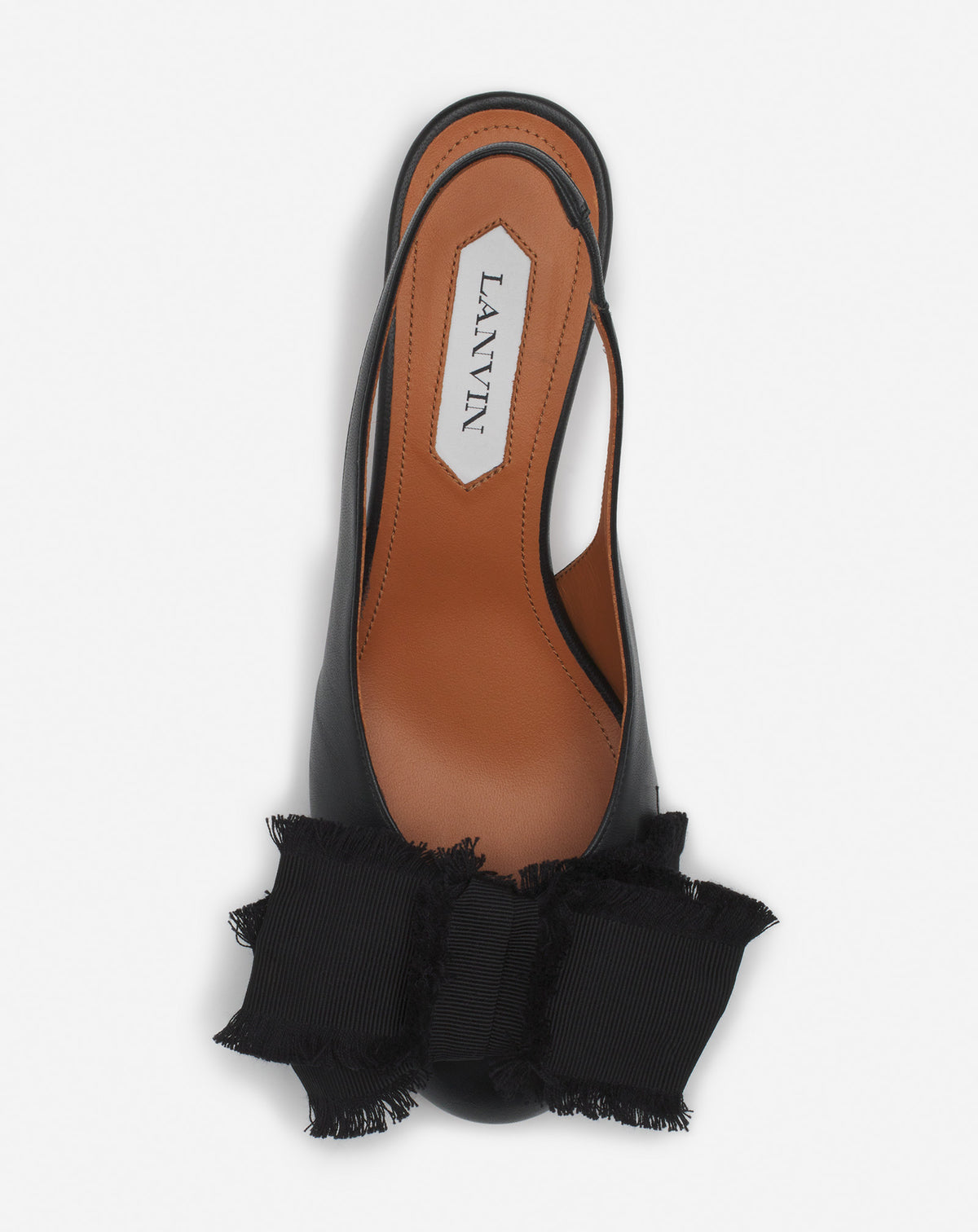 Slingback a talon et noeud 35mm - Noir