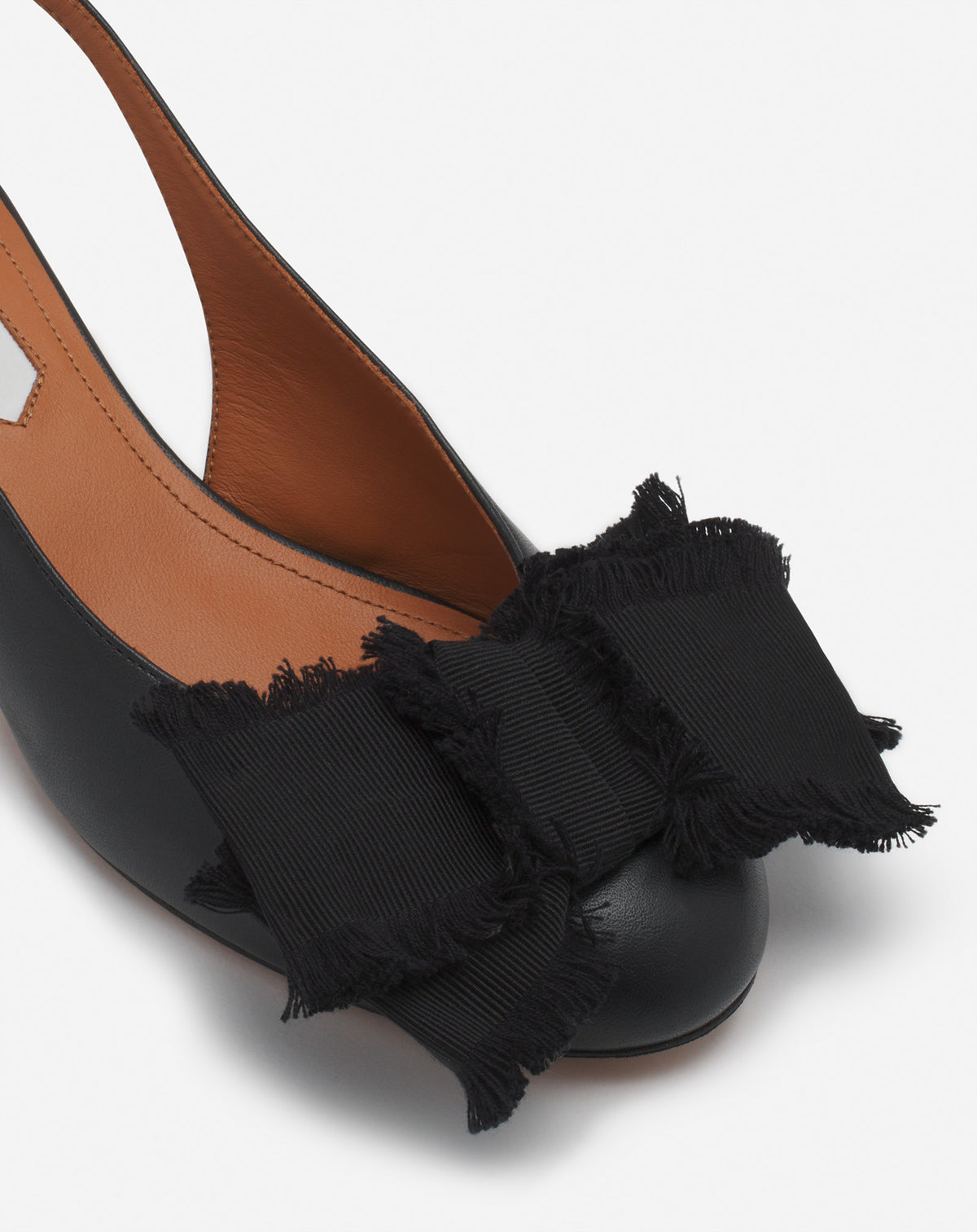 Slingback a talon et noeud 35mm - Noir