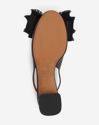 Slingback a talon et noeud 35mm - Noir