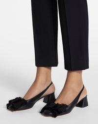Slingback a talon et noeud 35mm - Noir