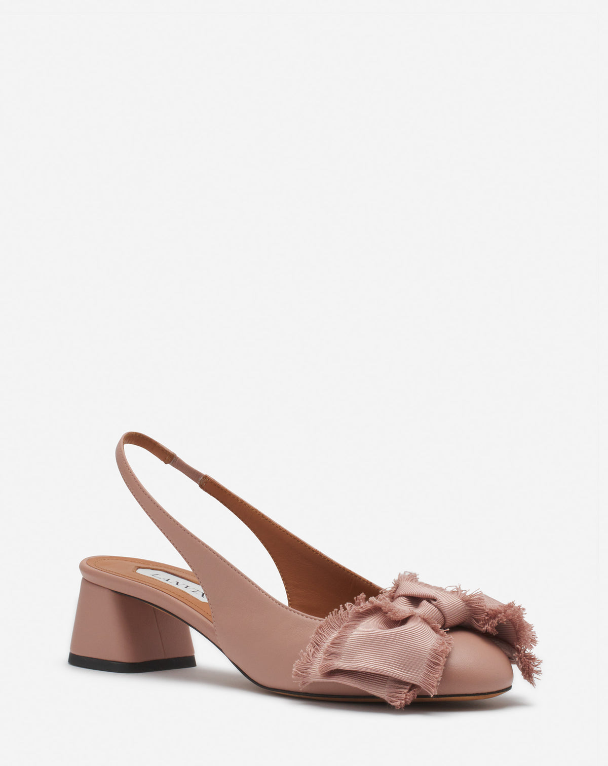 Slingback a talon et noeud 35mm - Rose pâle