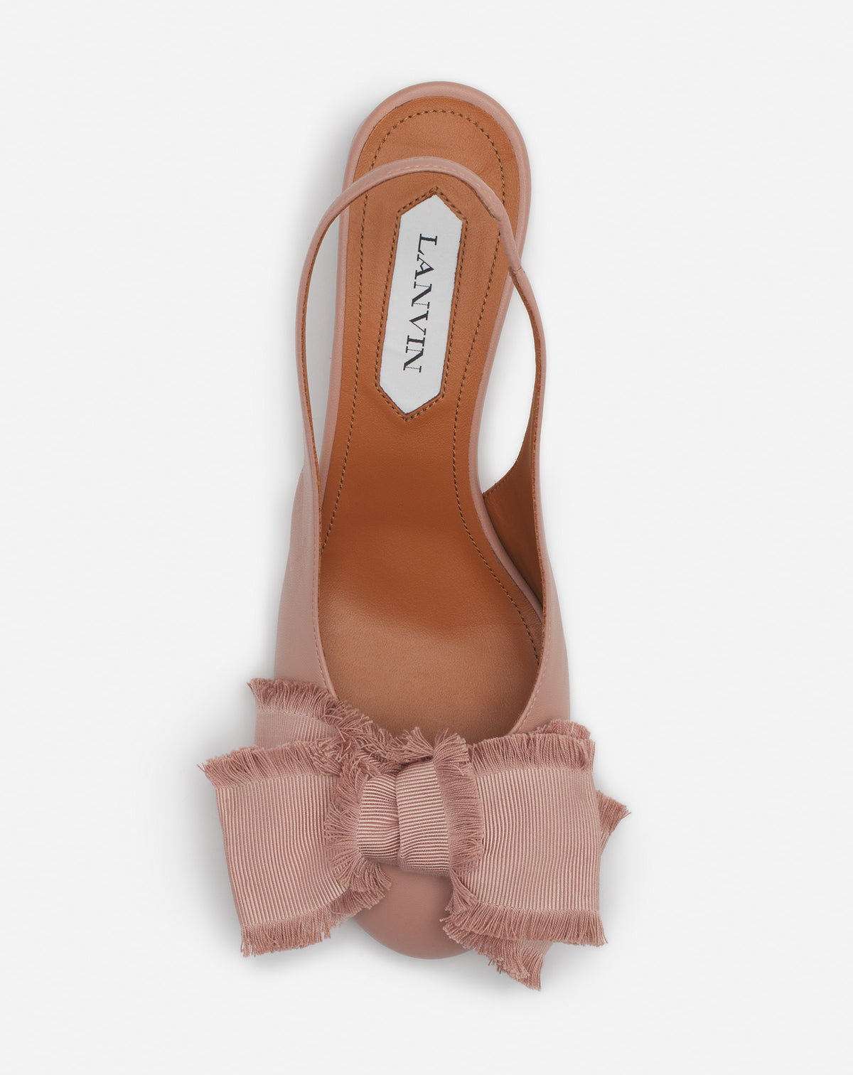 Slingback a talon et noeud 35mm - Rose pâle