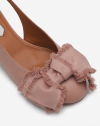 Slingback a talon et noeud 35mm - Rose pâle