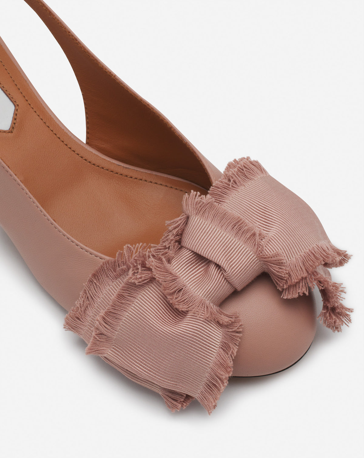 Slingback a talon et noeud 35mm - Rose pâle