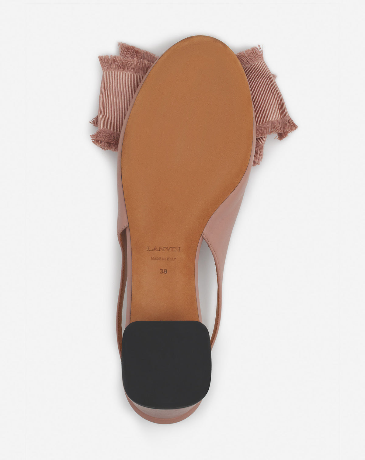 Slingback a talon et noeud 35mm - Rose pâle