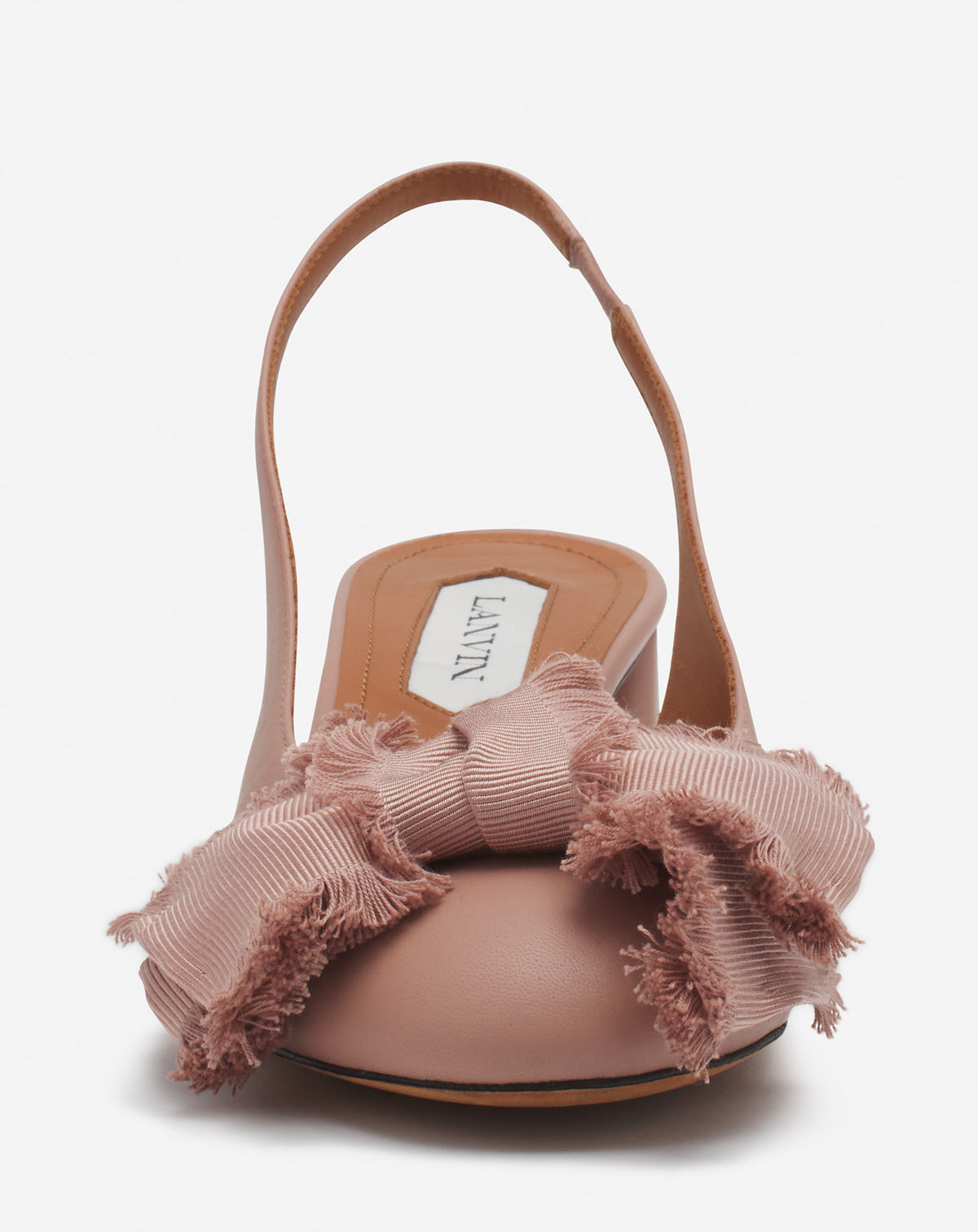 Slingback a talon et noeud 35mm - Rose pâle