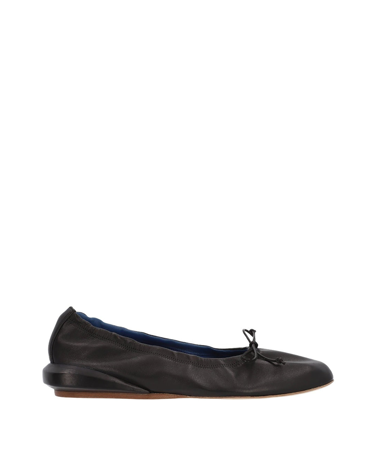 Bumper ballerinas with leather bow - Black