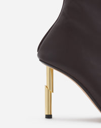 Bottines stretch Sequence 95 en cuir - Cacao