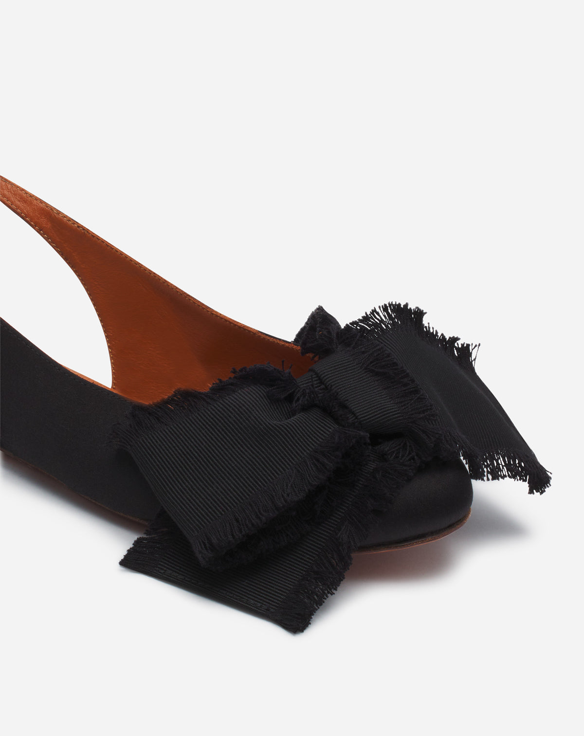 Slingback avec noeud en satin - Noir