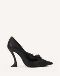 Escarpin noeud 100mm - Noir