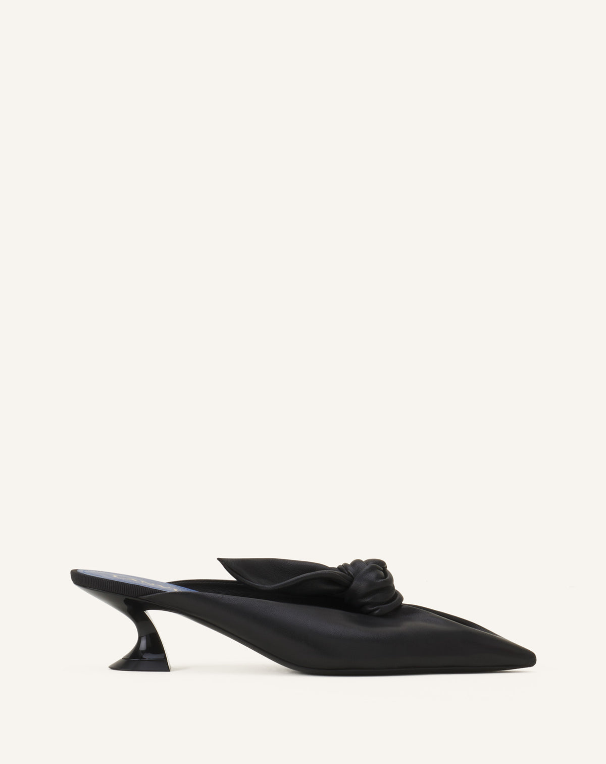 Escarpin noeud talon kitten 50mm - Noir
