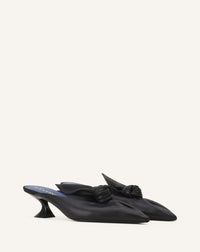 Escarpin noeud talon kitten 50mm - Noir