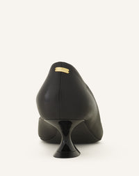 Escarpin boucle talon kitten 50mm - Noir