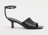 Sandale mule a talon - Noir