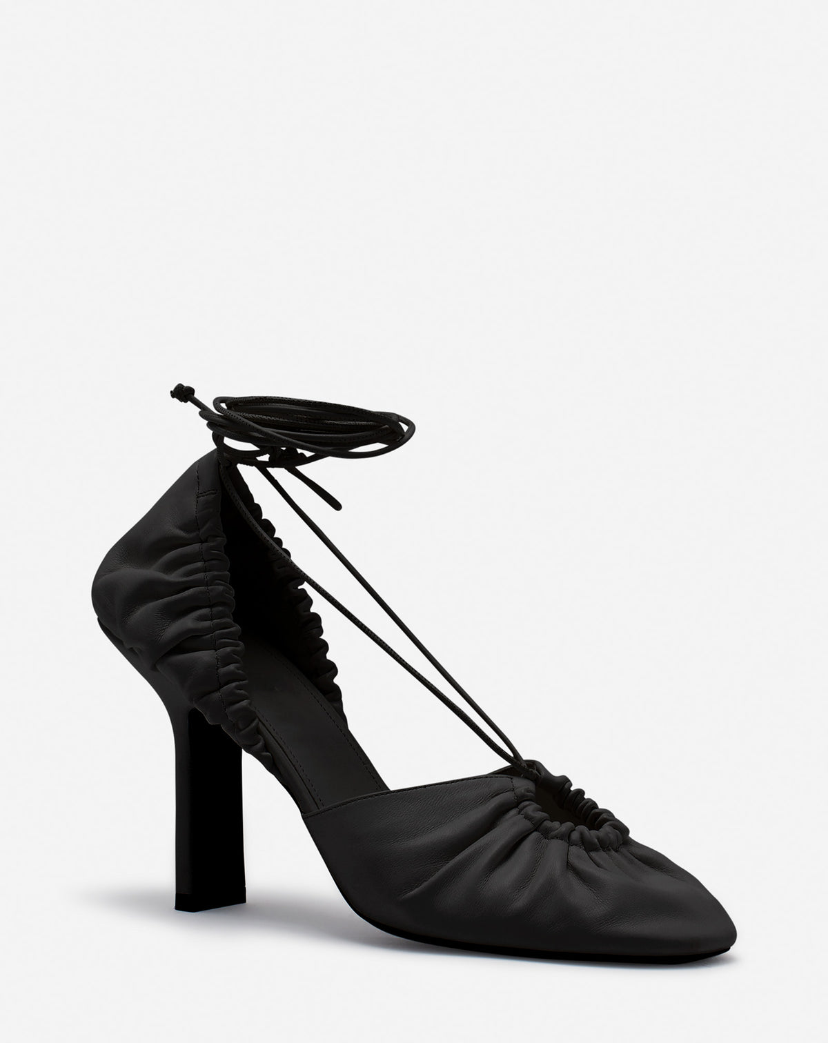 Leather 95 heel sandals - Black