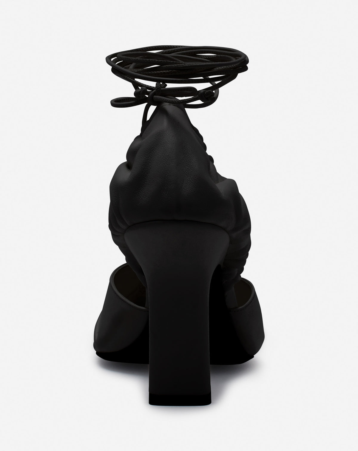 Leather 95 heel sandals - Black