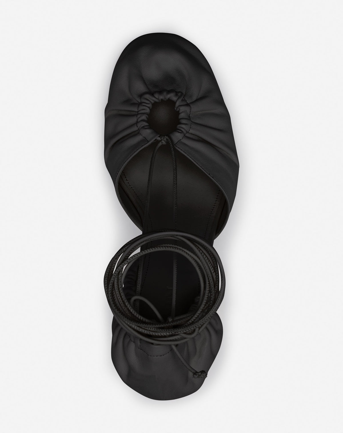 Leather 95 heel sandals - Black