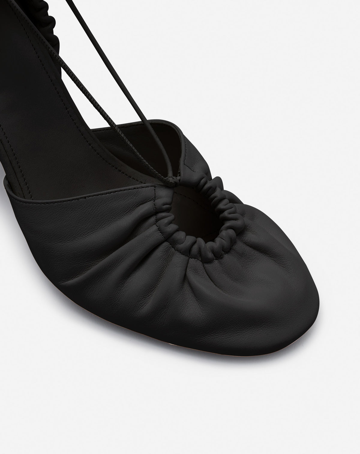 Leather 95 heel sandals - Black