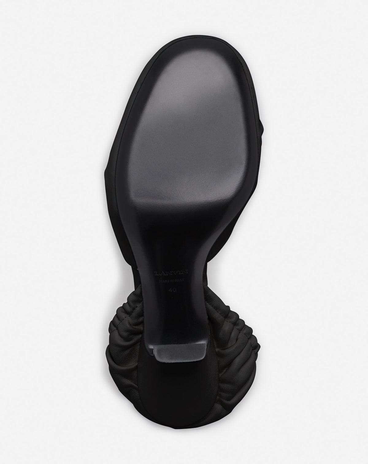 Leather 95 heel sandals - Black