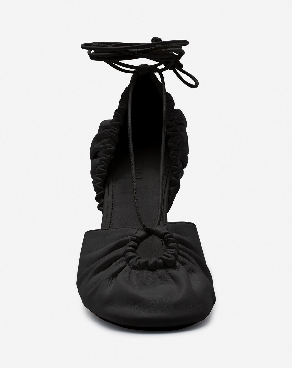 Leather 95 heel sandals - Black