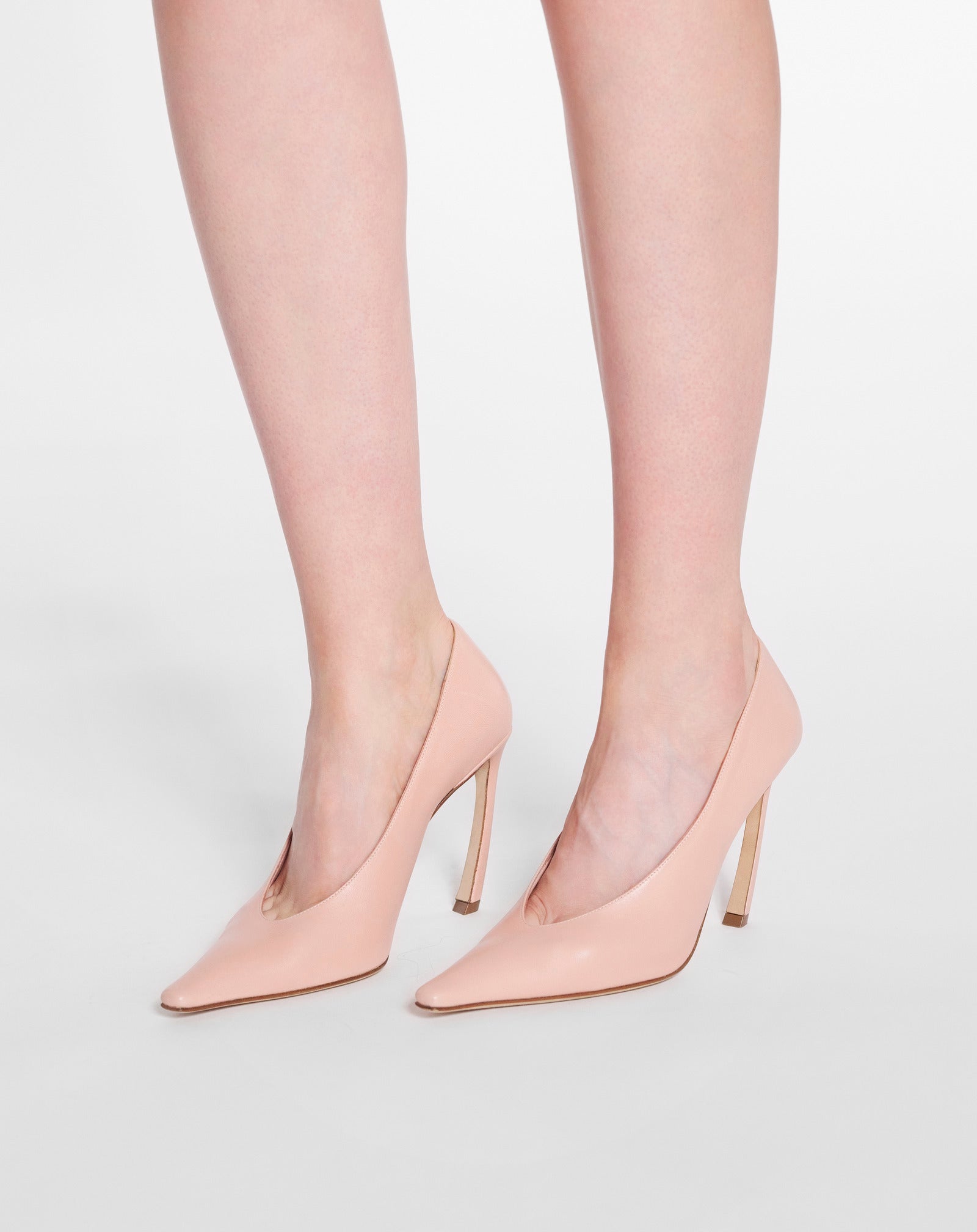 Escarpins Swing 95 en cuir - Abricot Pastel