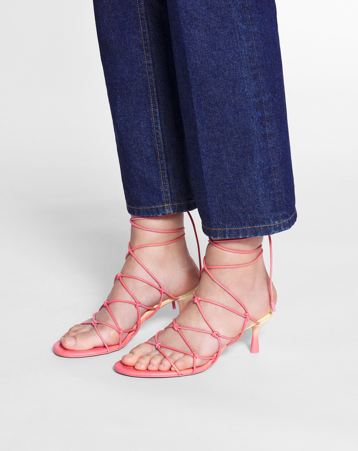 Sandales à petits talons 55 effet dégradé en cuir - Venus & Dune