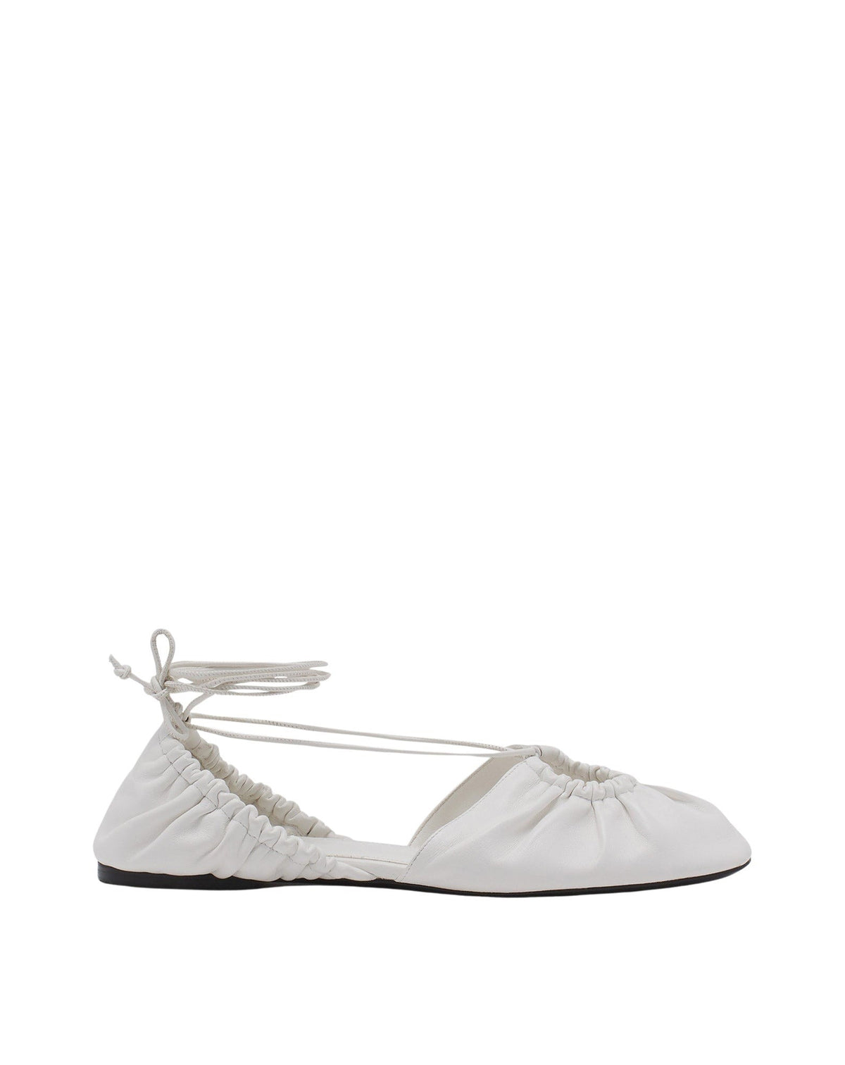 Flat leather sandals - White