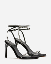 Sandales Arpe 90 en strass - Argent