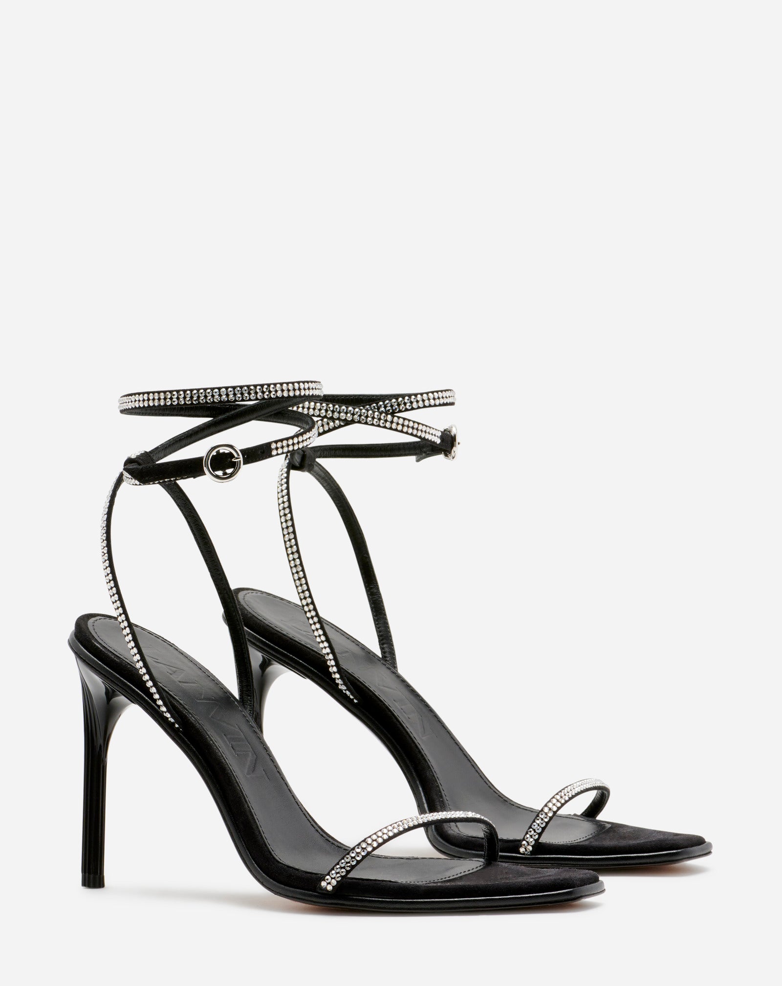 Sandales Arpe 90 en strass - Argent