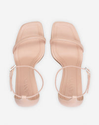 Sandales à talons 95 en cuir - Abricot Pastel