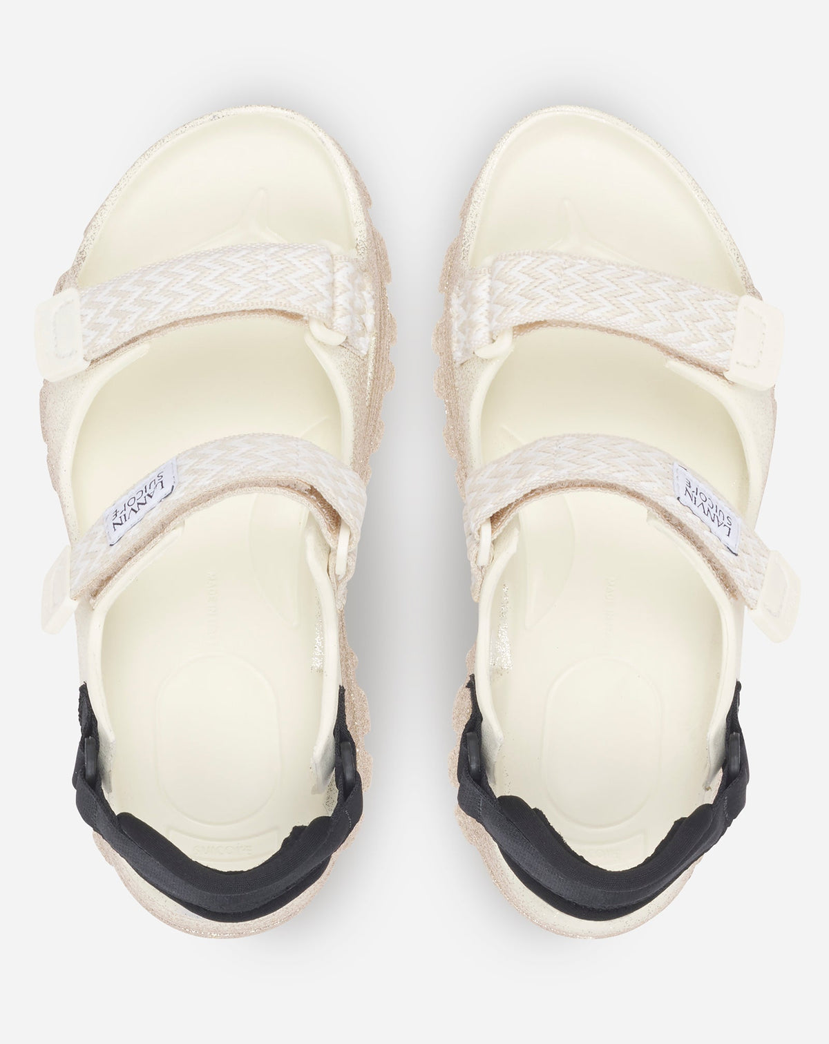 Sandales Curb Lanvin x Suicoke - Or & Beige Clair