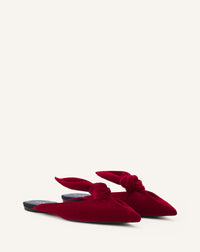 Mule plate noeud - Rouge