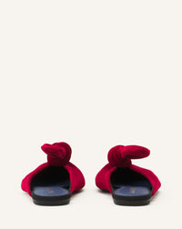 Mule plate noeud - Rouge