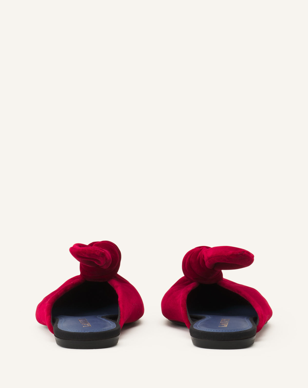 Mule plate noeud - Rouge