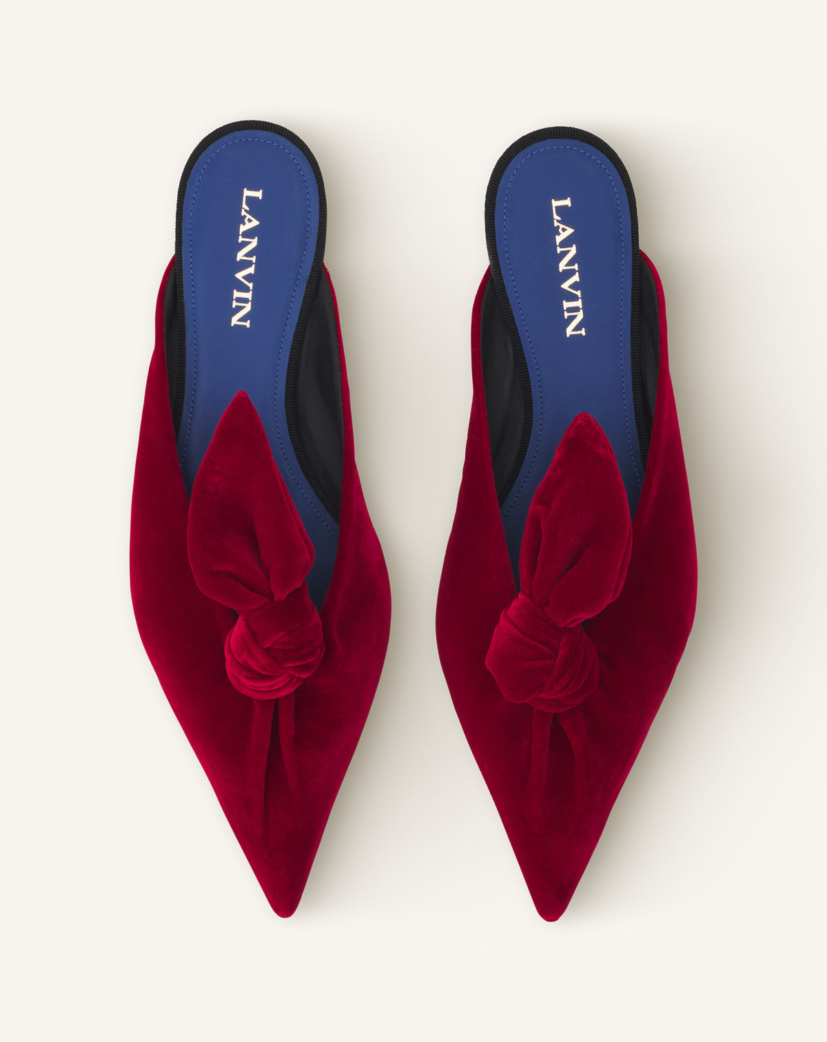 Mule plate noeud - Rouge