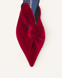 Mule plate noeud - Rouge