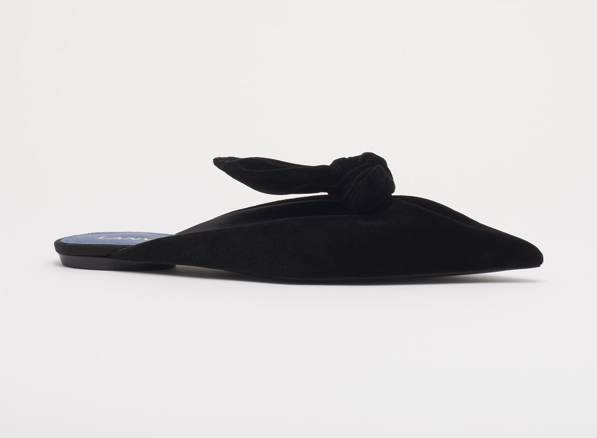 Mule plate noeud - Noir