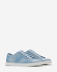 Baskets DBB1 en cuir - Bleu Jean