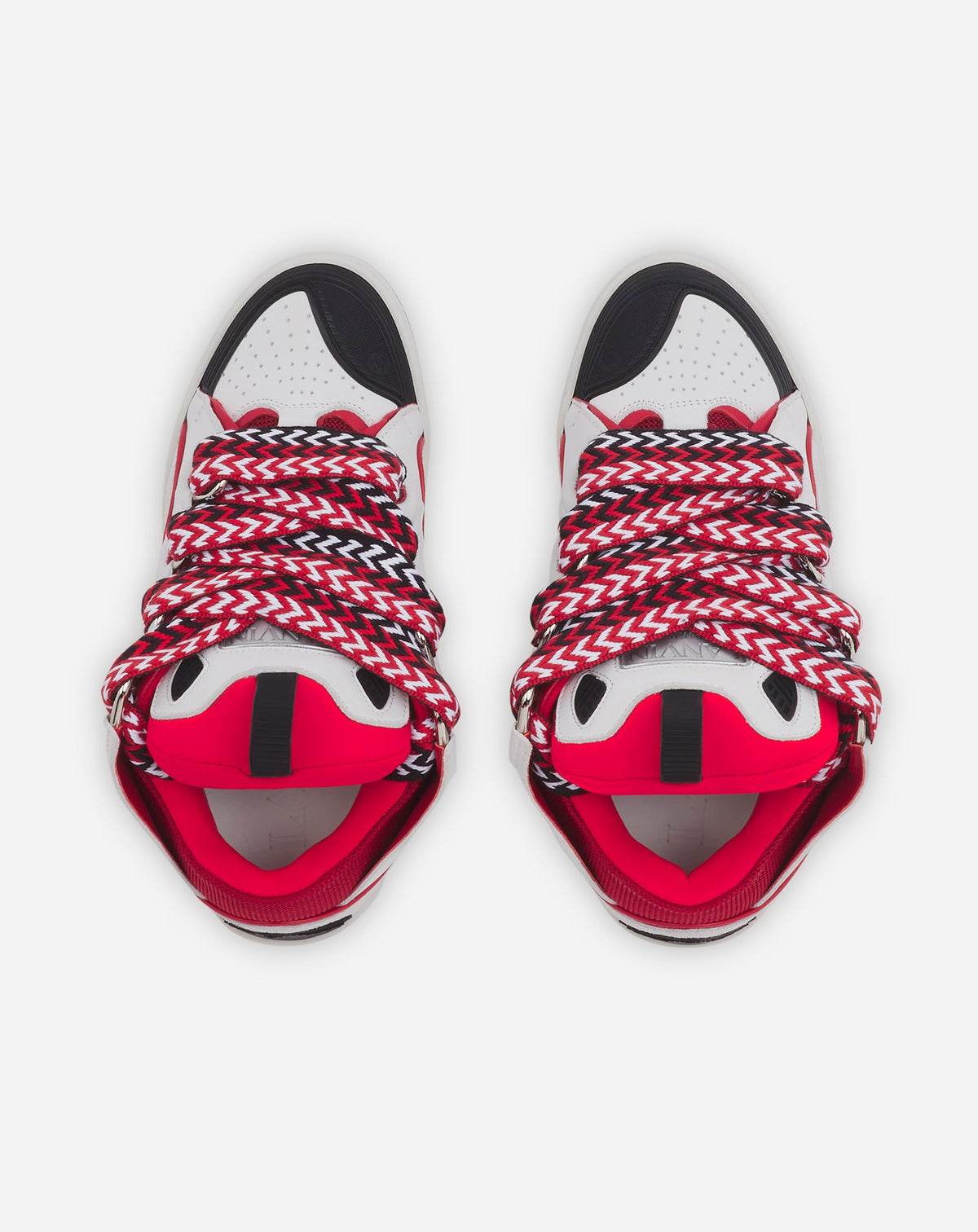Baskets Curb en cuir - Rouge & Blanc