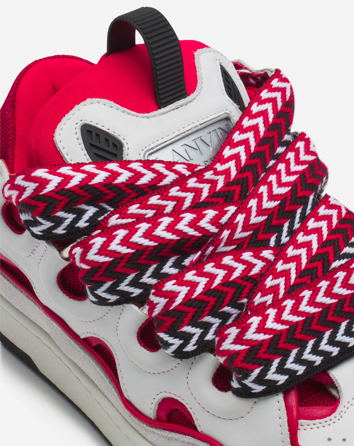 Baskets Curb en cuir - Rouge & Blanc
