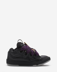Baskets Curb en cuir - Noir & Rouge