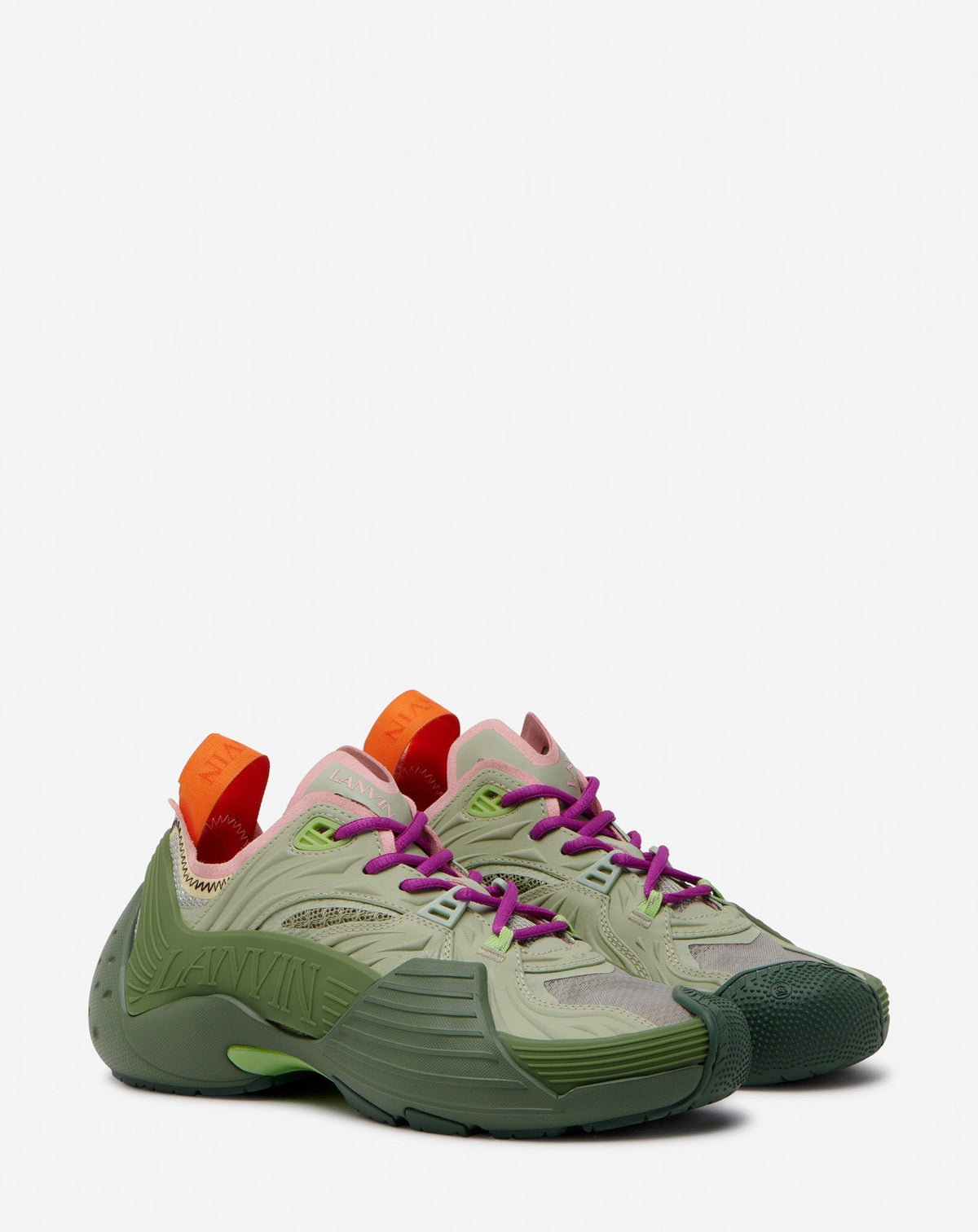 Lanvin flash-x sneakers - Khaki & sauge