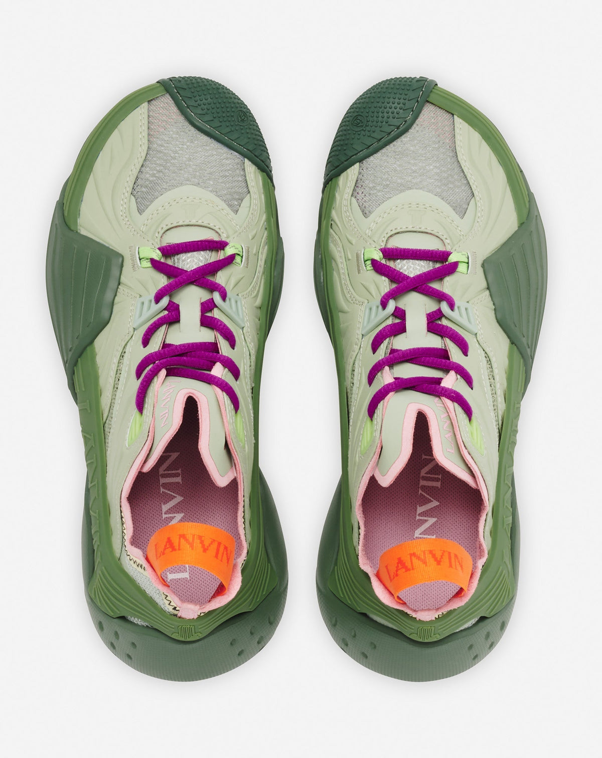 Lanvin flash-x sneakers - Khaki & sauge