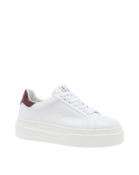 Baskets DDB0 plateforme croco en cuir - Blanc & Marron Foncé