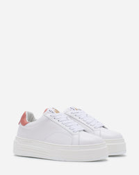 Sneakers ddb0 platforme - Blanc & rose