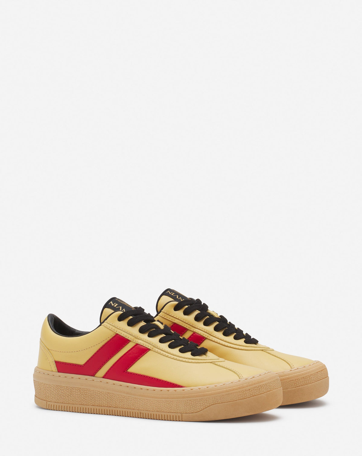 Lanvinxfuture baskets à semelle haute - Jaune vif & rouge