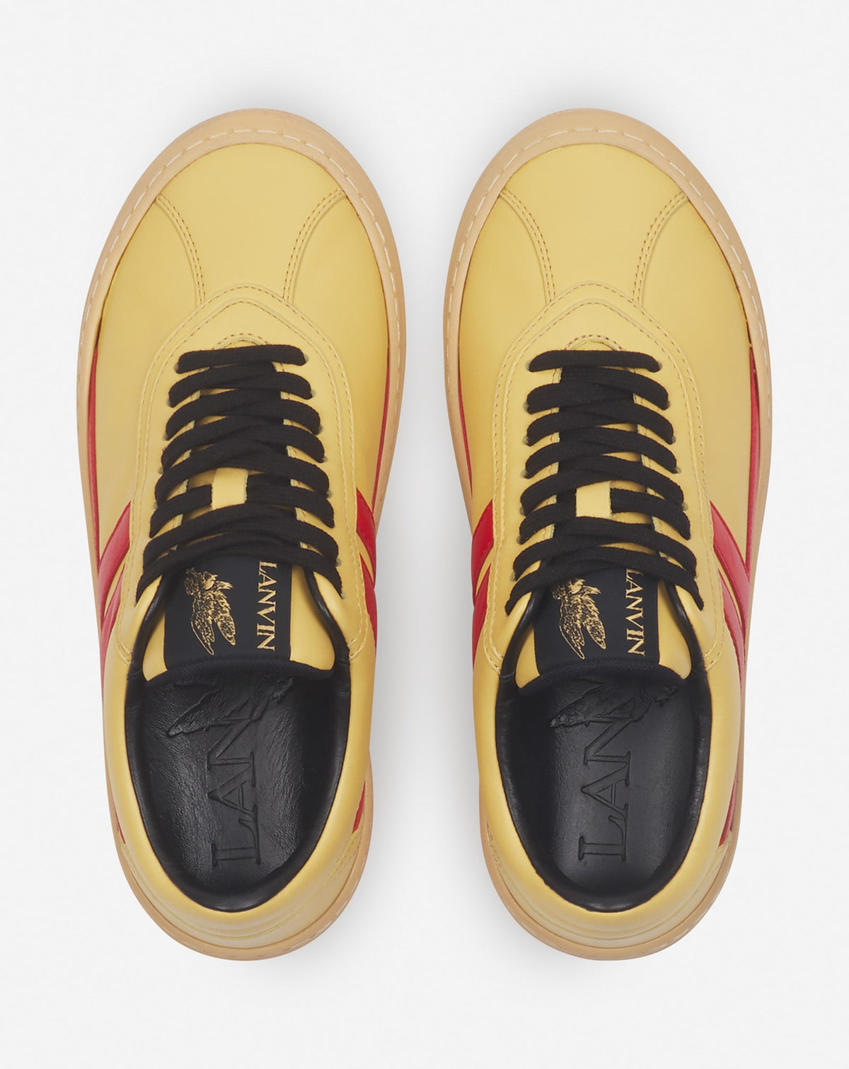 Lanvinxfuture baskets à semelle haute - Jaune vif & rouge