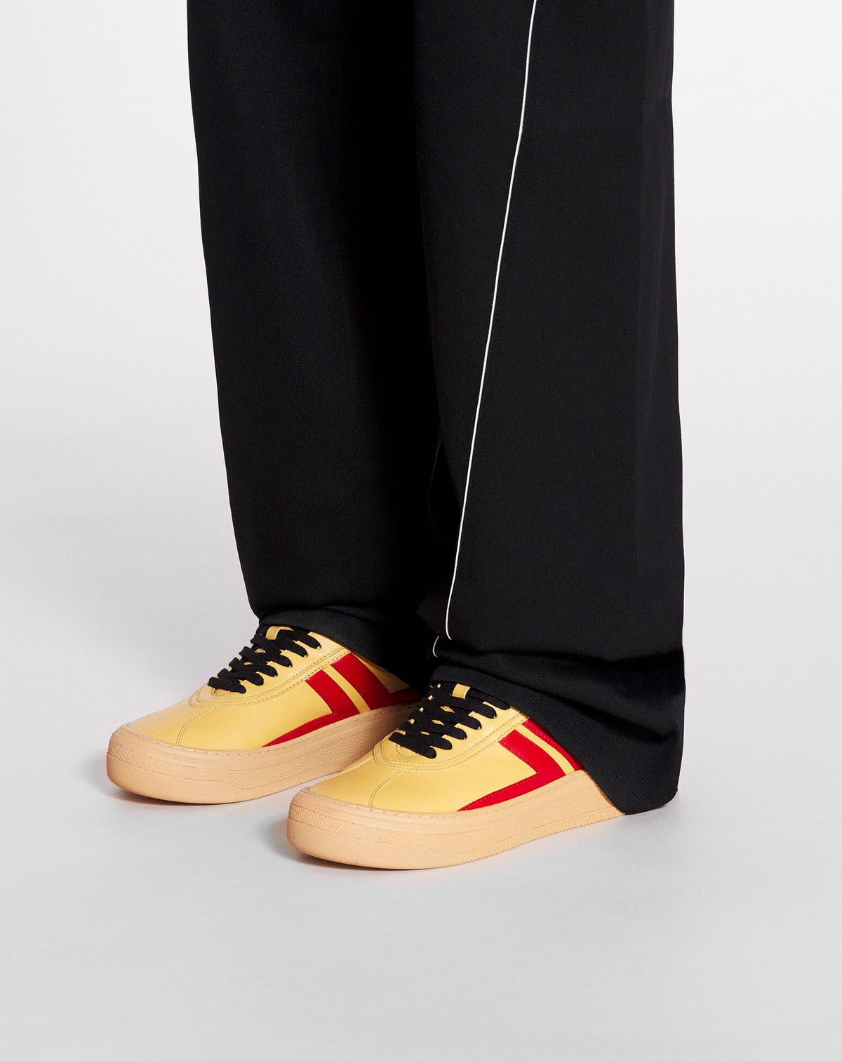 Lanvinxfuture baskets à semelle haute - Jaune vif & rouge